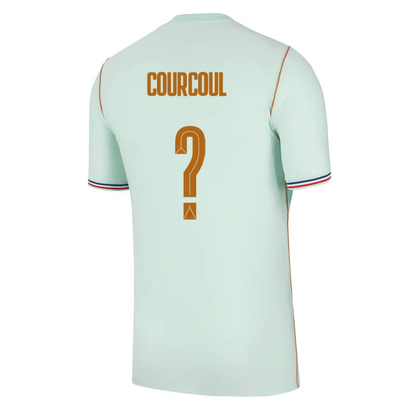 DanxenメンズフランスMarius Courcoul#0緑 金アウェイシャツ26-28ジャージーユニフォーム