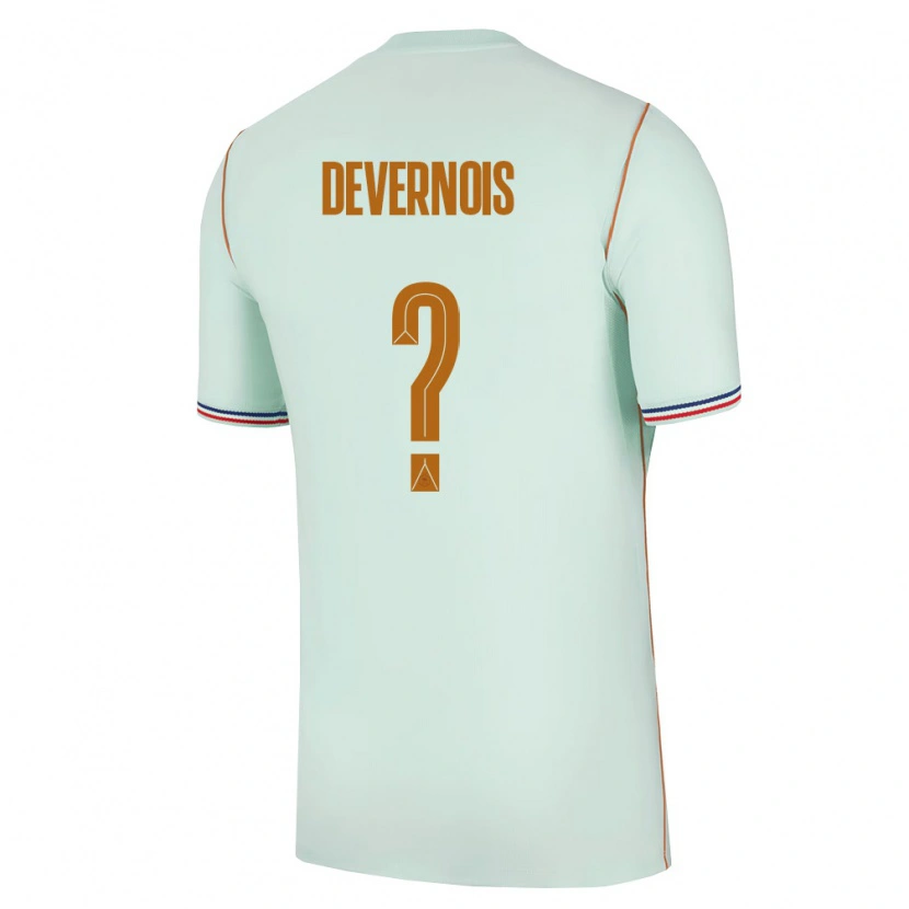 DanxenメンズフランスTidiane Devernois#0緑 金アウェイシャツ26-28ジャージーユニフォーム