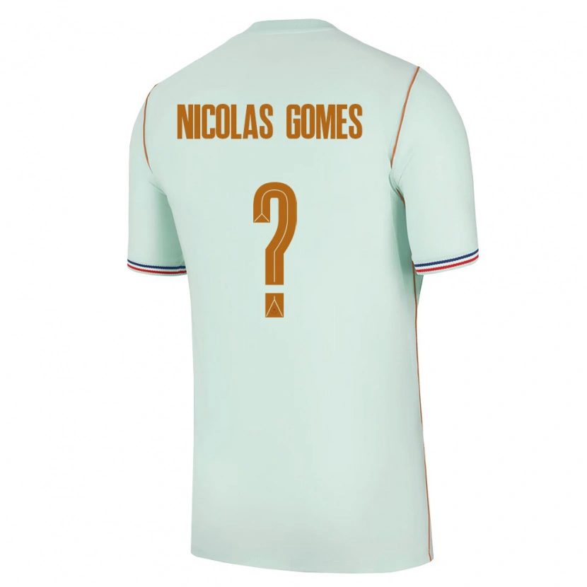 DanxenメンズフランスNicolas Gomes#0緑 金アウェイシャツ26-28ジャージーユニフォーム