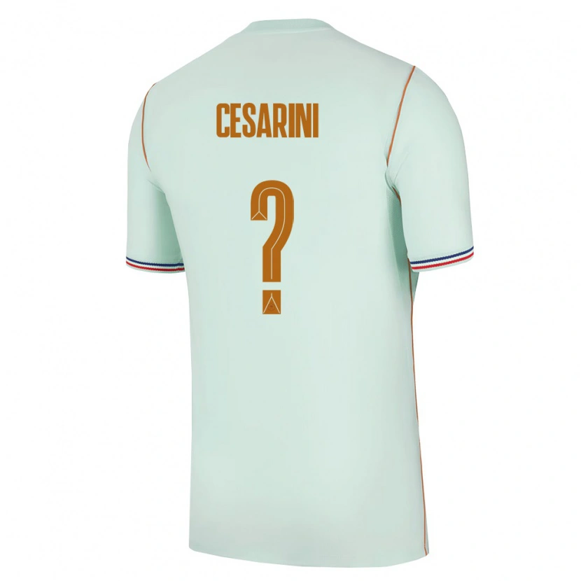 DanxenメンズフランスGaëtan Cesarini#0緑 金アウェイシャツ26-28ジャージーユニフォーム