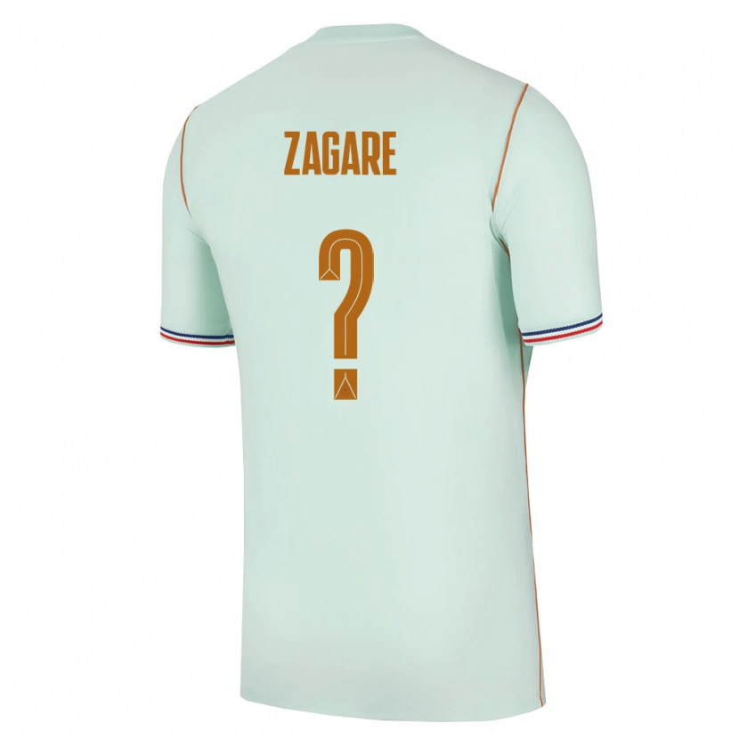 DanxenメンズフランスIsmaël Zagare#0緑 金アウェイシャツ26-28ジャージーユニフォーム