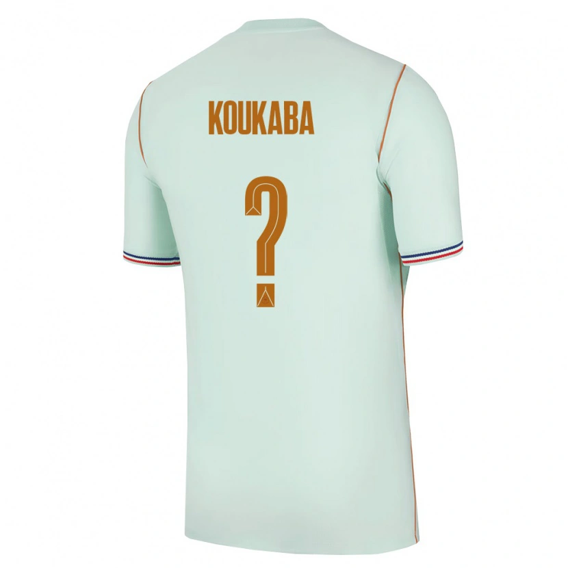 DanxenメンズフランスAxel Koukaba#0緑 金アウェイシャツ26-28ジャージーユニフォーム