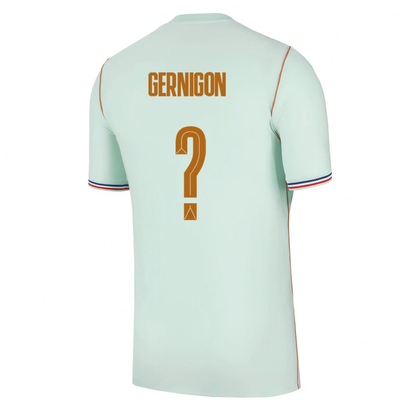 DanxenメンズフランスMaël Gernigon#0緑 金アウェイシャツ26-28ジャージーユニフォーム