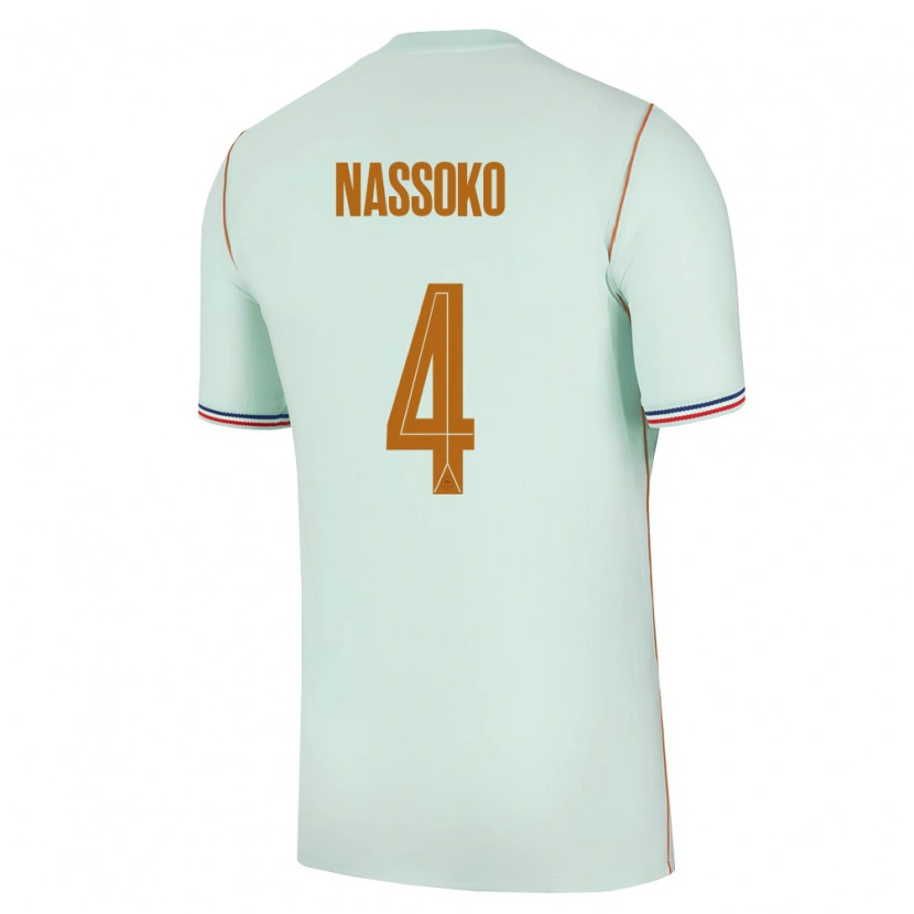 DanxenメンズフランスAbdoulaye Nassoko#4緑 金アウェイシャツ26-28ジャージーユニフォーム