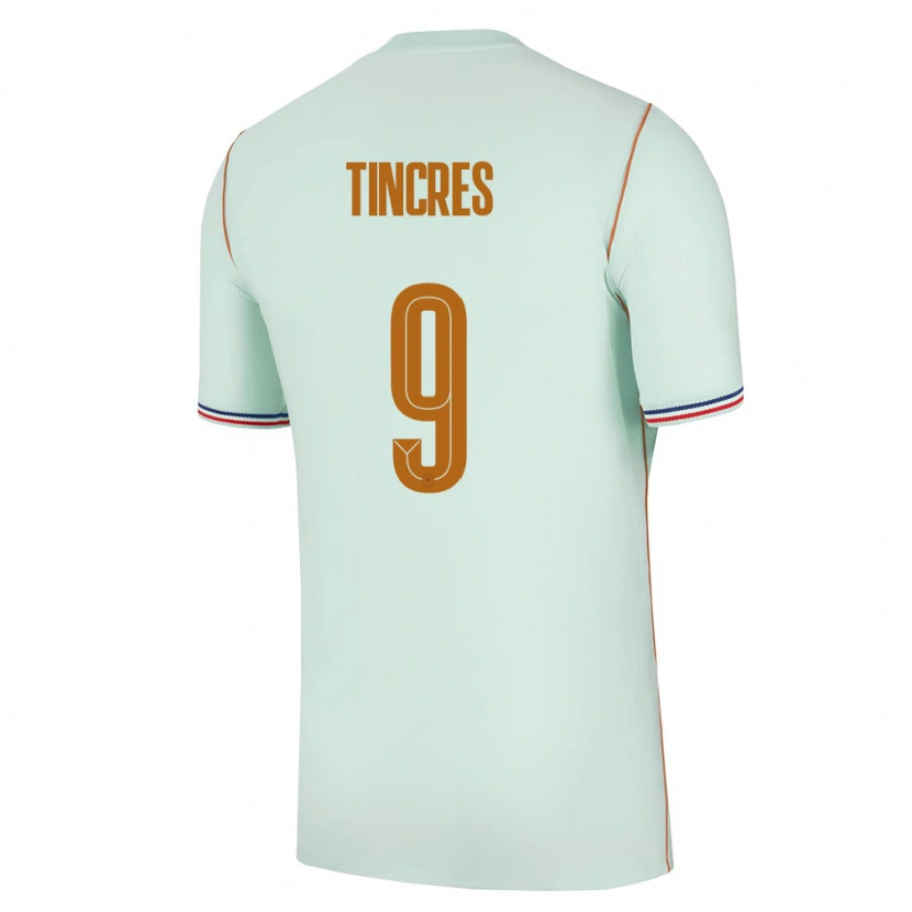 DanxenメンズフランスJoan Tincres#9緑 金アウェイシャツ26-28ジャージーユニフォーム