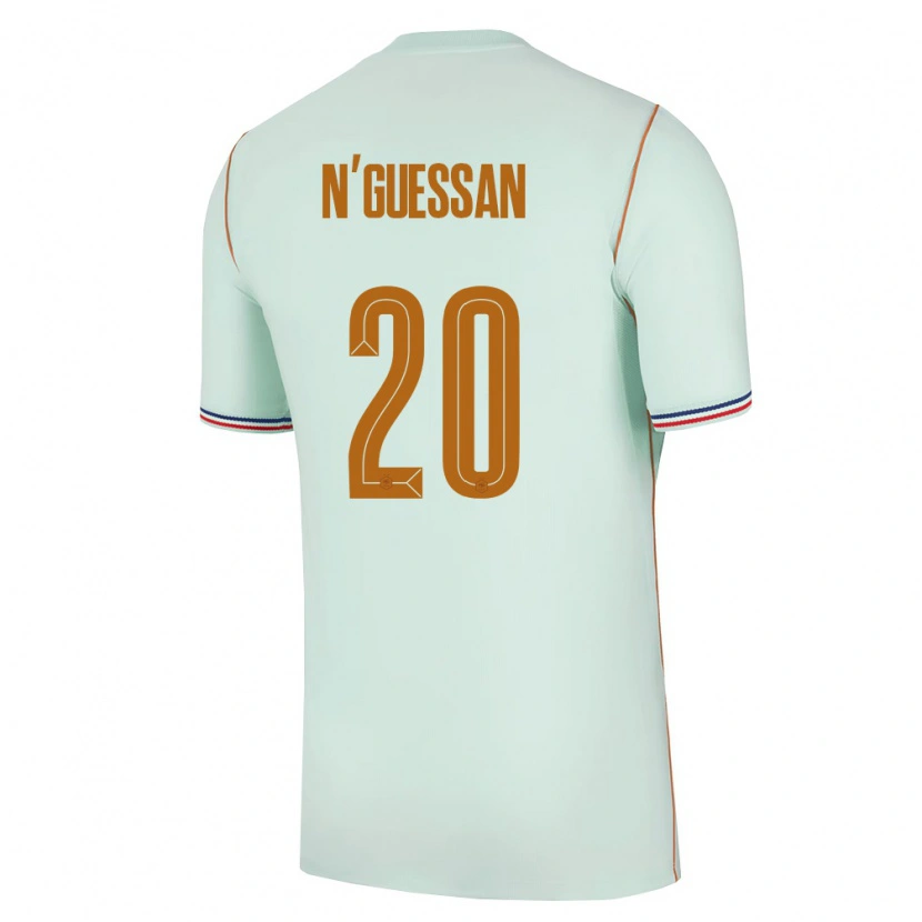 DanxenメンズフランスDjylian N'guessan#20緑 金アウェイシャツ26-28ジャージーユニフォーム