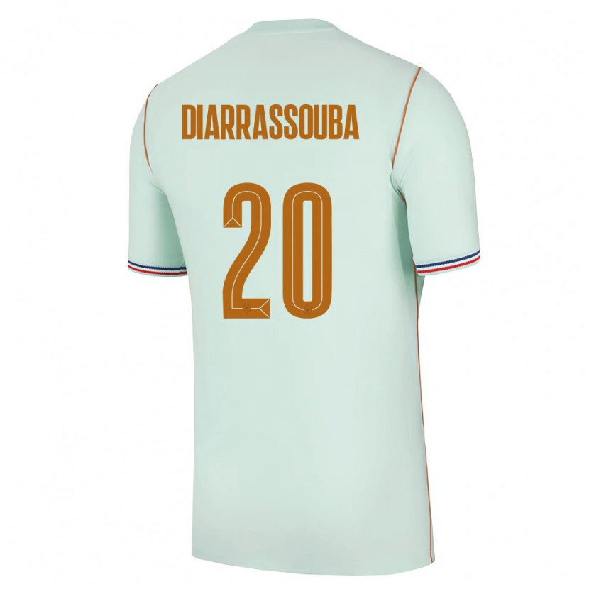 DanxenメンズフランスTidiane Diarrassouba#20緑 金アウェイシャツ26-28ジャージーユニフォーム