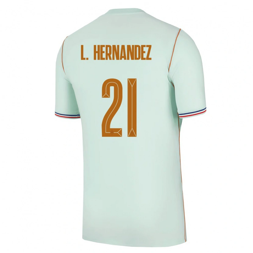 Danxenメンズフランスリュカ・エルナンデス#21緑 金アウェイシャツ26-28ジャージーユニフォーム