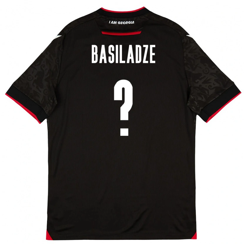 DanxenメンズジョージアAleko Basiladze#0黒 白 赤アウェイシャツ26-28ジャージーユニフォーム