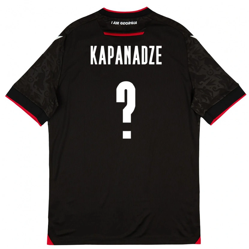 DanxenメンズジョージアAvto Kapanadze#0黒 白 赤アウェイシャツ26-28ジャージーユニフォーム
