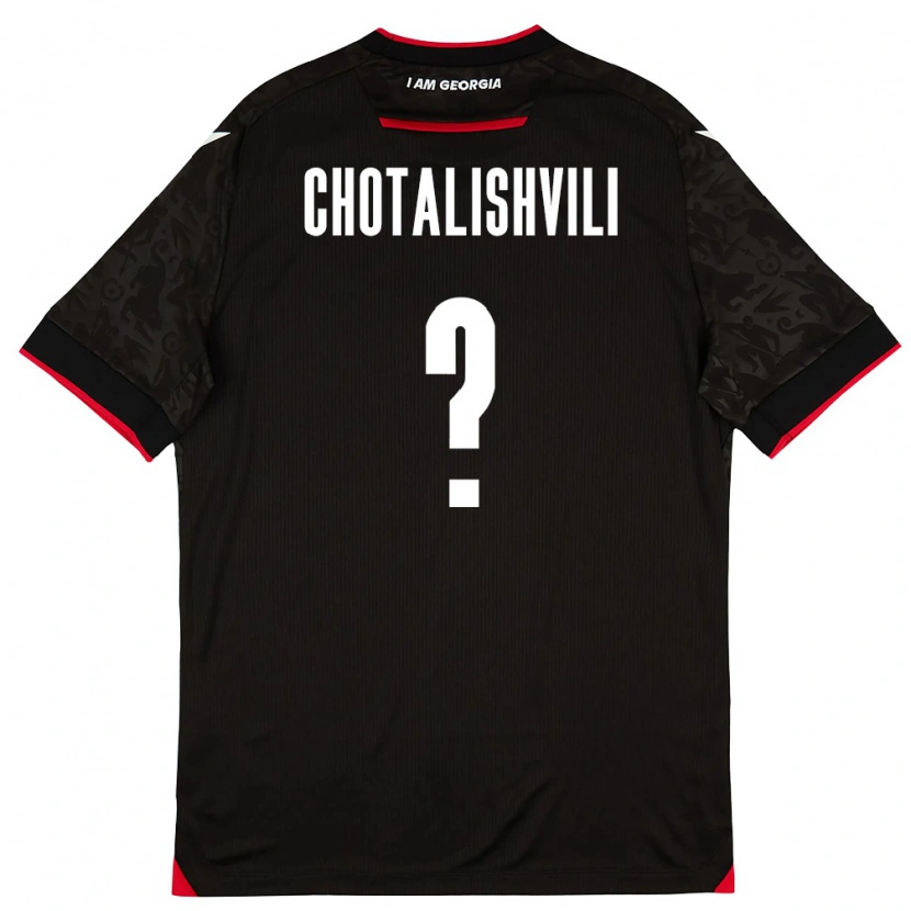 DanxenメンズジョージアTsotne Chotalishvili#0黒 白 赤アウェイシャツ26-28ジャージーユニフォーム