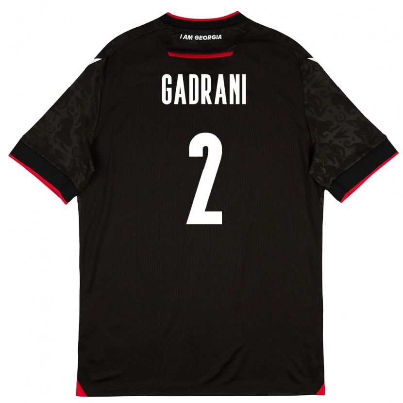 DanxenメンズジョージアLuka Gadrani#2黒 白 赤アウェイシャツ26-28ジャージーユニフォーム