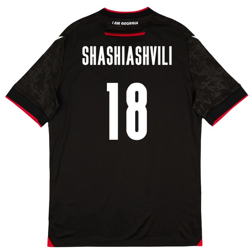 DanxenメンズジョージアLuka Shashiashvili#18黒 白 赤アウェイシャツ26-28ジャージーユニフォーム