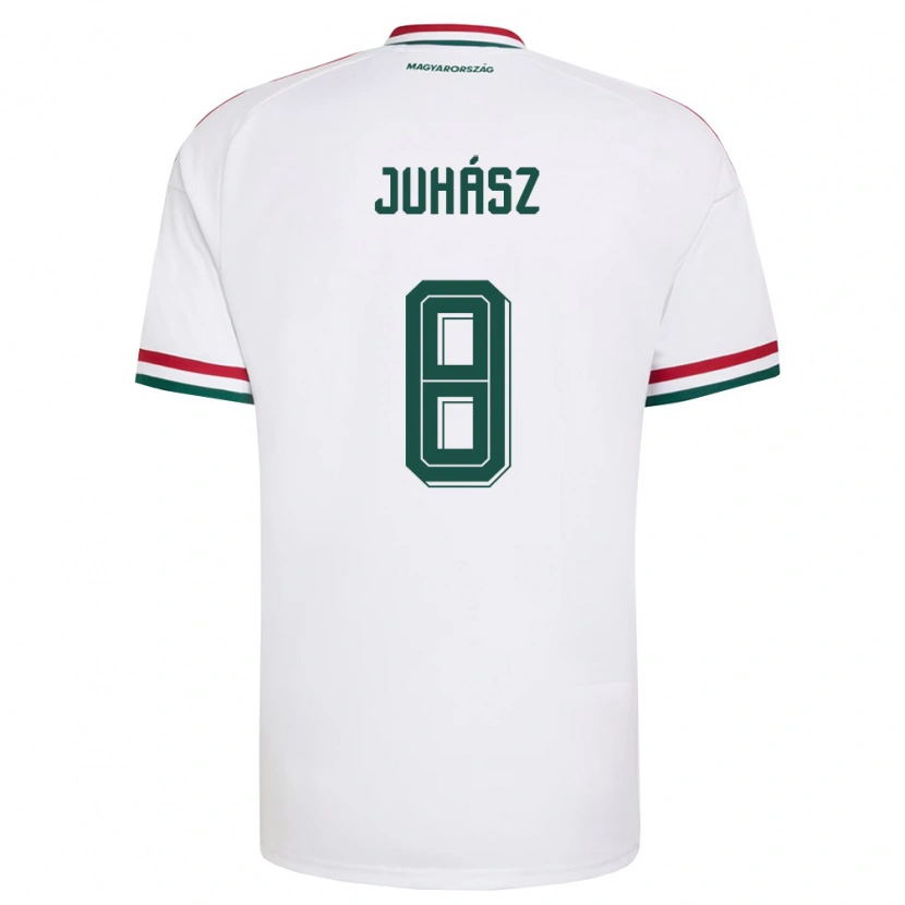 DanxenメンズハンガリーMartin Juhász#8白 赤 緑アウェイシャツ26-28ジャージーユニフォーム