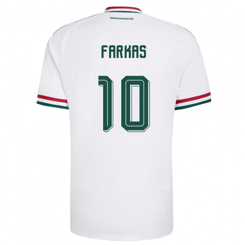 DanxenメンズハンガリーTimót Farkas#10白 赤 緑アウェイシャツ26-28ジャージーユニフォーム