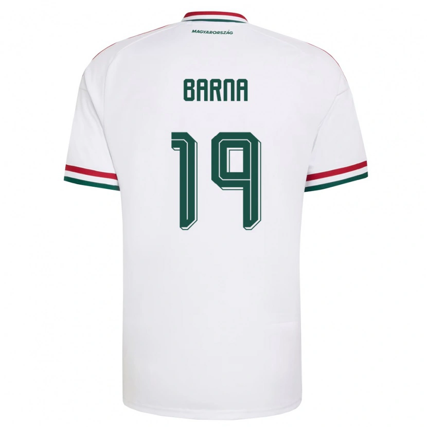 DanxenメンズハンガリーDaniel Barna#19白 赤 緑アウェイシャツ26-28ジャージーユニフォーム
