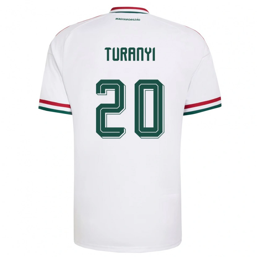 DanxenメンズハンガリーLilla Turányi#20白 赤 緑アウェイシャツ26-28ジャージーユニフォーム