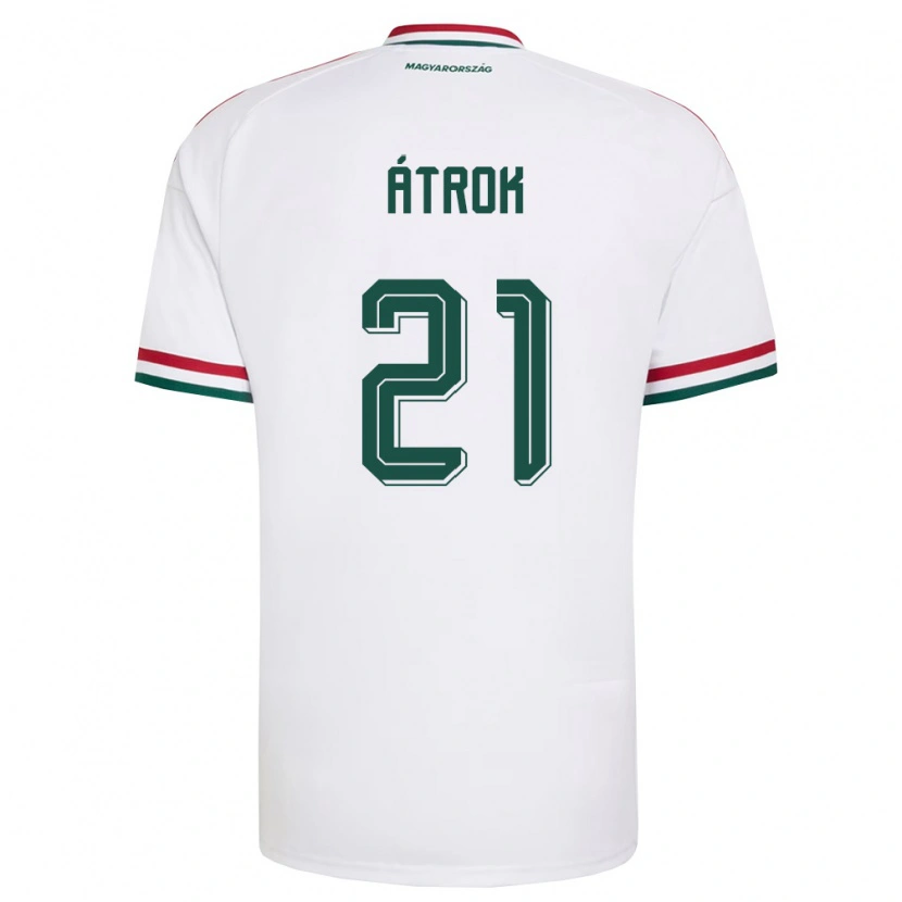 DanxenメンズハンガリーIstván Átrok#21白 赤 緑アウェイシャツ26-28ジャージーユニフォーム