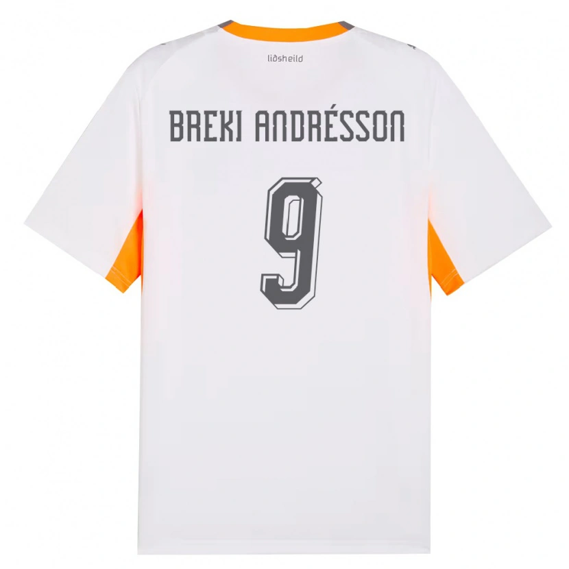 DanxenメンズアイスランドBenoný Breki Andrésson#9白 オレンジ 灰アウェイシャツ26-28ジャージーユニフォーム