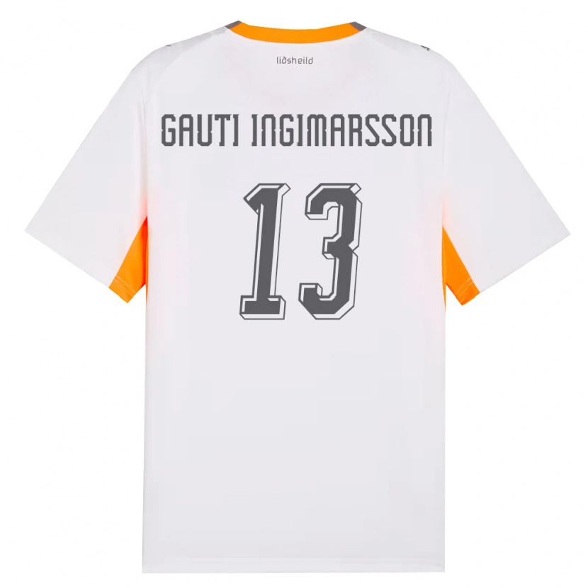 DanxenメンズアイスランドSkarphédinn Gauti Ingimarsson#13白 オレンジ 灰アウェイシャツ26-28ジャージーユニフォーム