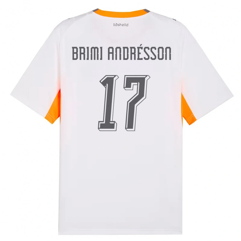 DanxenメンズアイスランドBjörgvin Brimi Andrésson#17白 オレンジ 灰アウェイシャツ26-28ジャージーユニフォーム