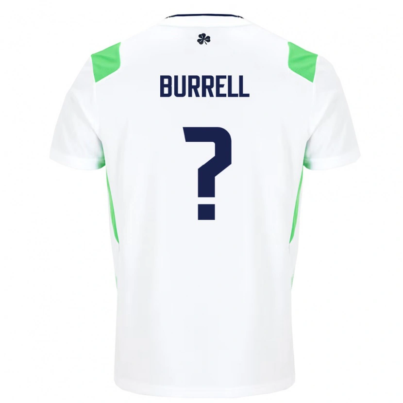 Danxenメンズアイルランド島Billy Burrell#0白 ライトグリーンアウェイシャツ26-28ジャージーユニフォーム