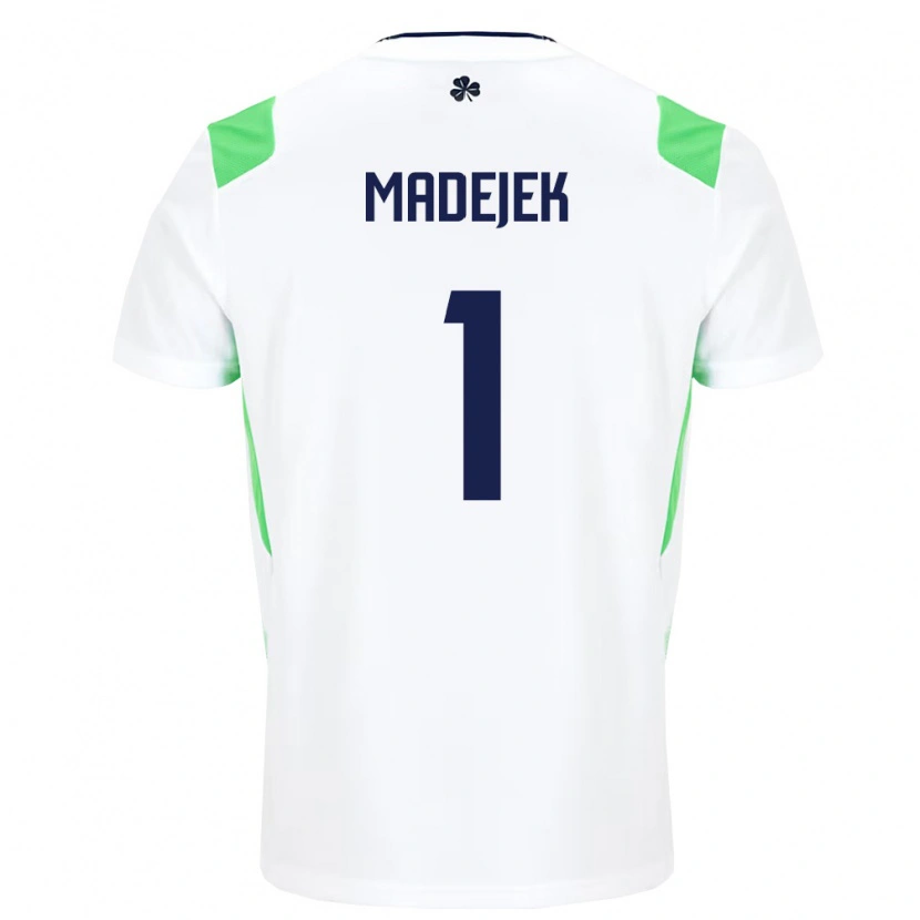 Danxenメンズアイルランド島Adam Madejek#1白 ライトグリーンアウェイシャツ26-28ジャージーユニフォーム
