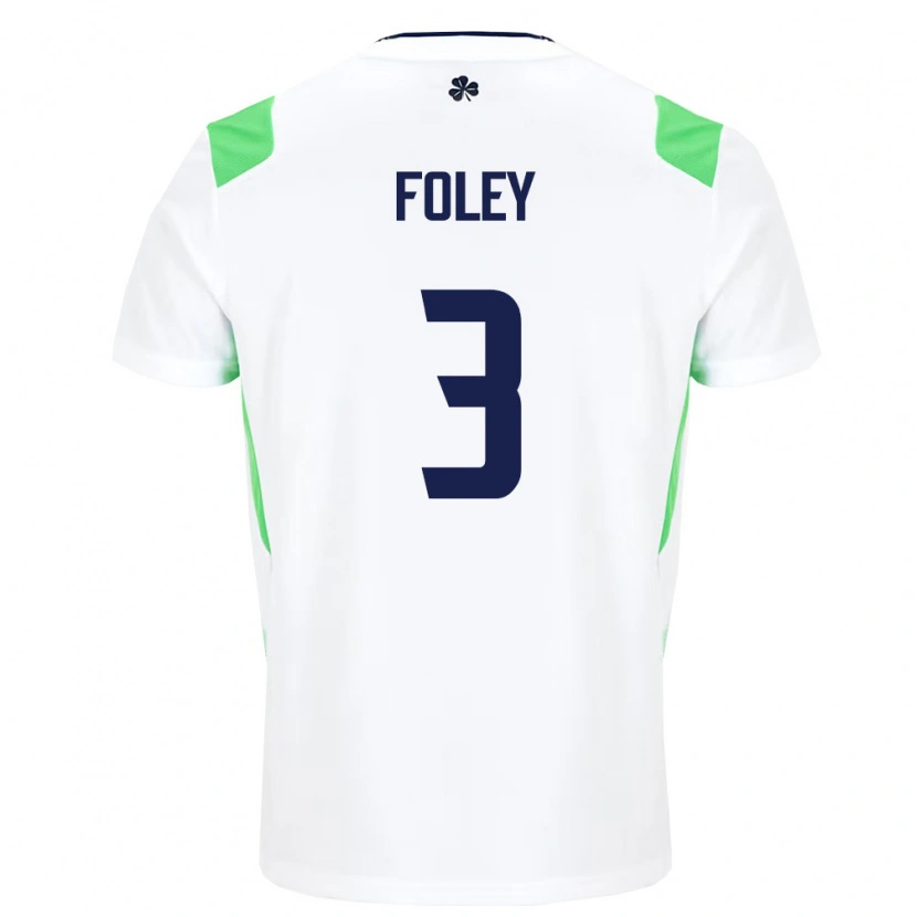 Danxenメンズアイルランド島Jaidee Foley#3白 ライトグリーンアウェイシャツ26-28ジャージーユニフォーム