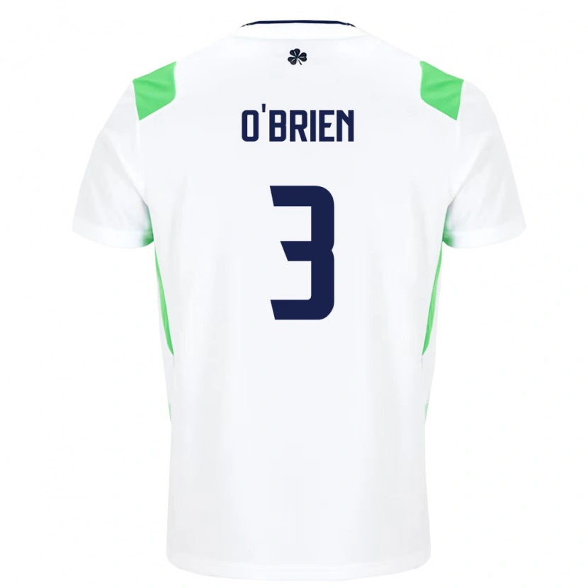 Danxenメンズアイルランド島Luke O'brien#3白 ライトグリーンアウェイシャツ26-28ジャージーユニフォーム