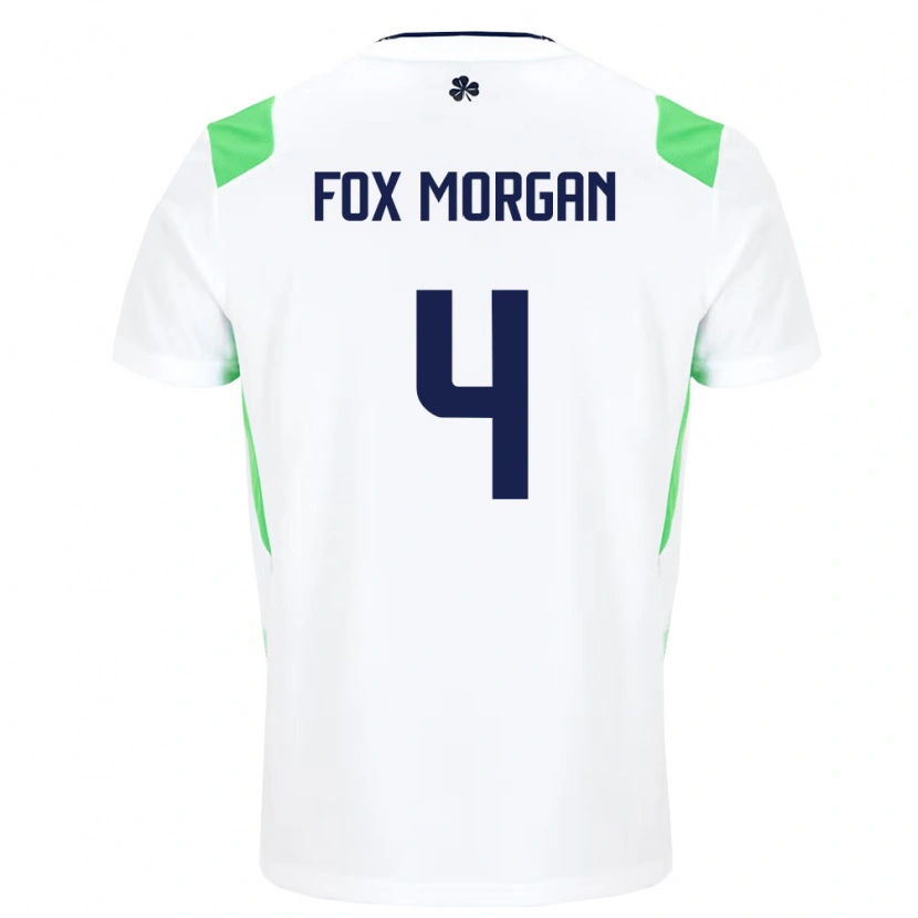 Danxenメンズアイルランド島Robert Fox Morgan#4白 ライトグリーンアウェイシャツ26-28ジャージーユニフォーム