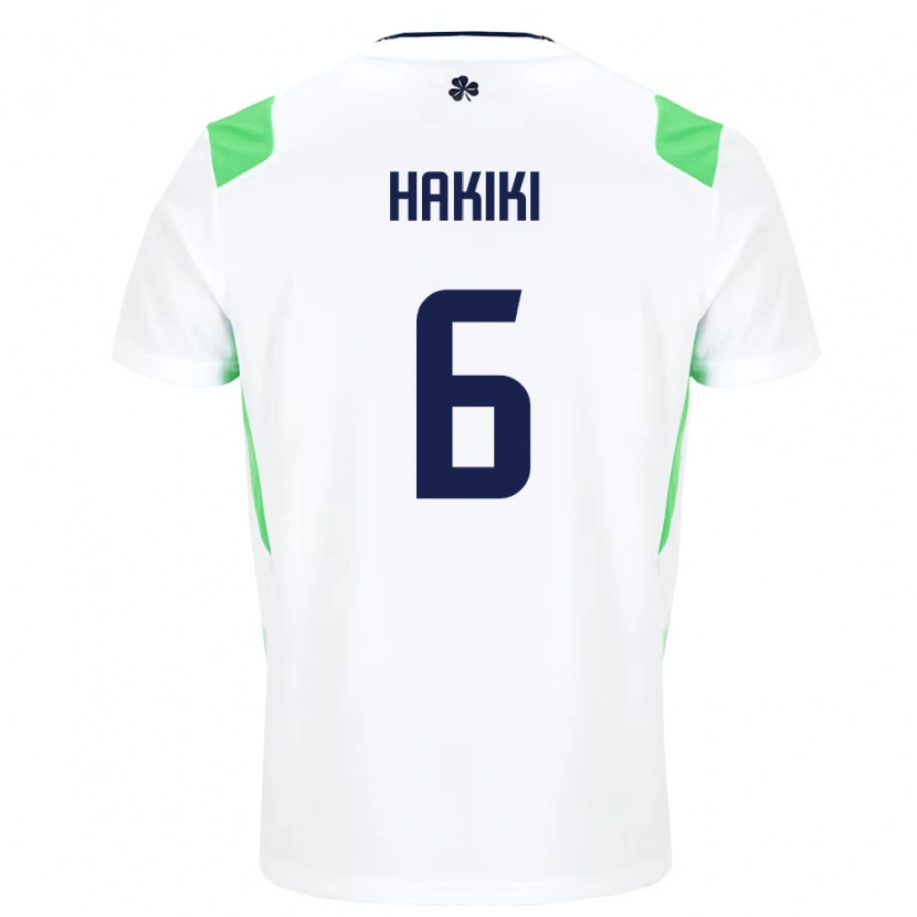 Danxenメンズアイルランド島Jad Hakiki#6白 ライトグリーンアウェイシャツ26-28ジャージーユニフォーム