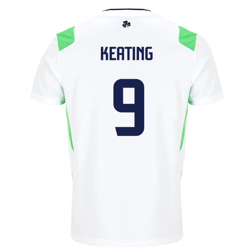 Danxenメンズアイルランド島Ronan Keating#9白 ライトグリーンアウェイシャツ26-28ジャージーユニフォーム