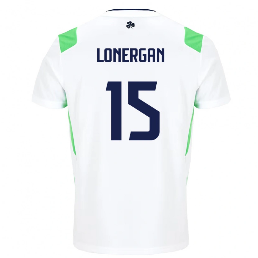 Danxenメンズアイルランド島Tom Lonergan#15白 ライトグリーンアウェイシャツ26-28ジャージーユニフォーム