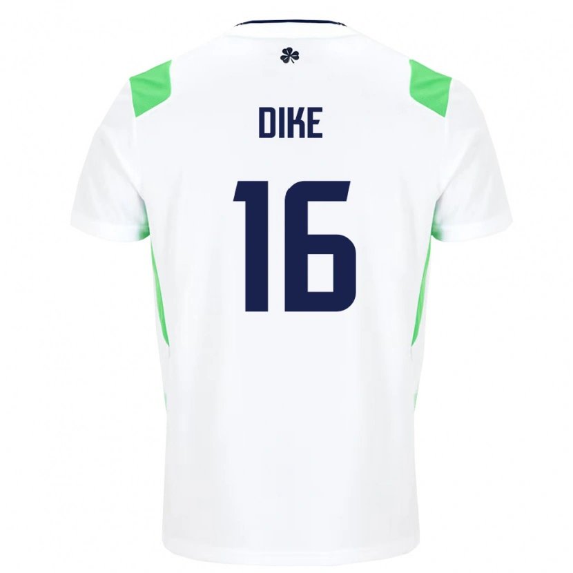 Danxenメンズアイルランド島Michael Dike#16白 ライトグリーンアウェイシャツ26-28ジャージーユニフォーム
