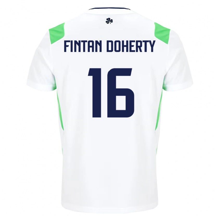 Danxenメンズアイルランド島Fintan Doherty#16白 ライトグリーンアウェイシャツ26-28ジャージーユニフォーム