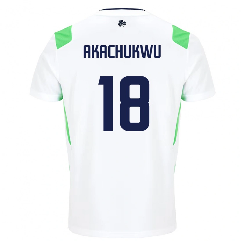 Danxenメンズアイルランド島Romeo Akachukwu#18白 ライトグリーンアウェイシャツ26-28ジャージーユニフォーム