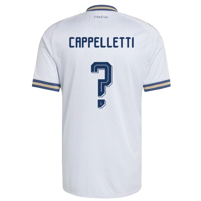 Danxenメンズイタリアマティア・カペレッティ#0オフホワイト 紺 金アウェイシャツ26-28ジャージーユニフォーム