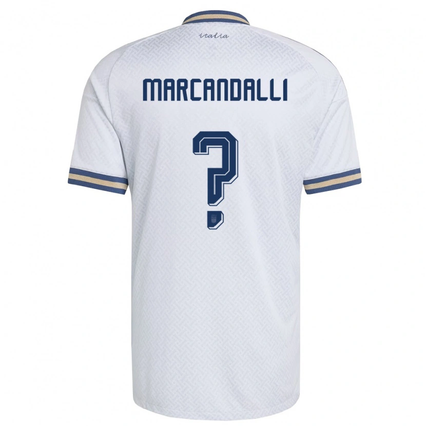 DanxenメンズイタリアAlessandro Marcandalli#0オフホワイト 紺 金アウェイシャツ26-28ジャージーユニフォーム