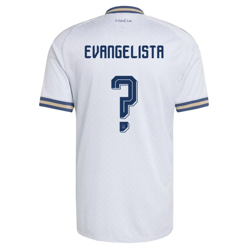 DanxenメンズイタリアEdoardo Evangelista#0オフホワイト 紺 金アウェイシャツ26-28ジャージーユニフォーム