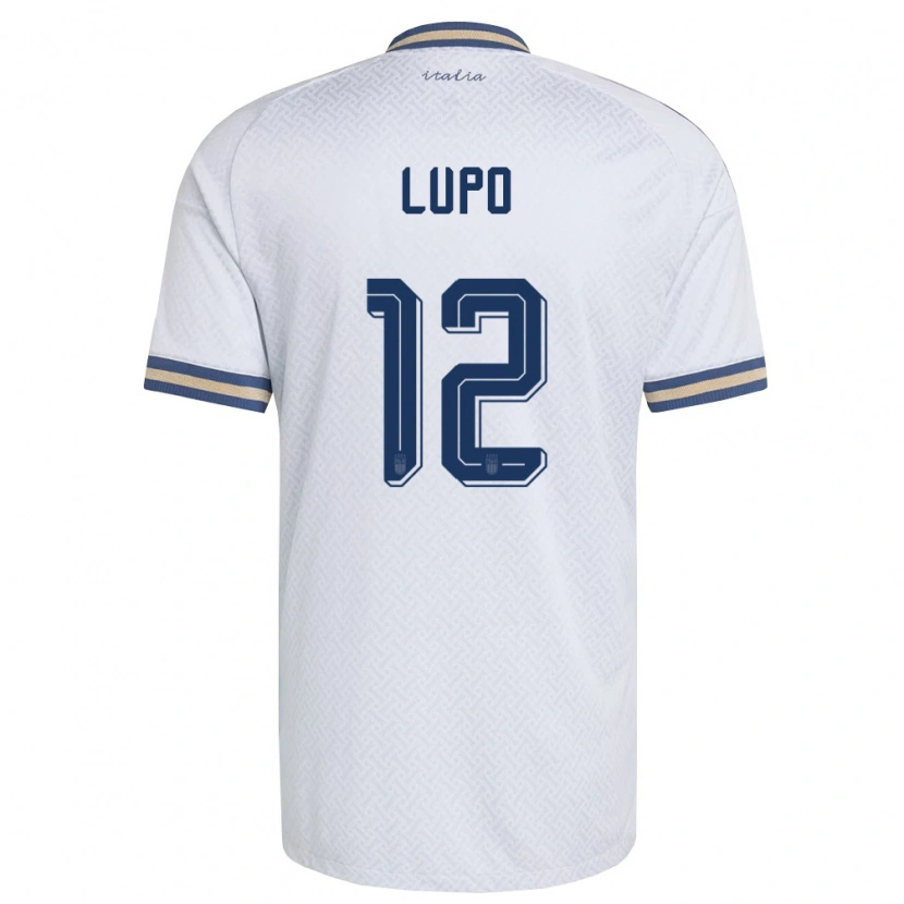 DanxenメンズイタリアChristian Lupo#12オフホワイト 紺 金アウェイシャツ26-28ジャージーユニフォーム