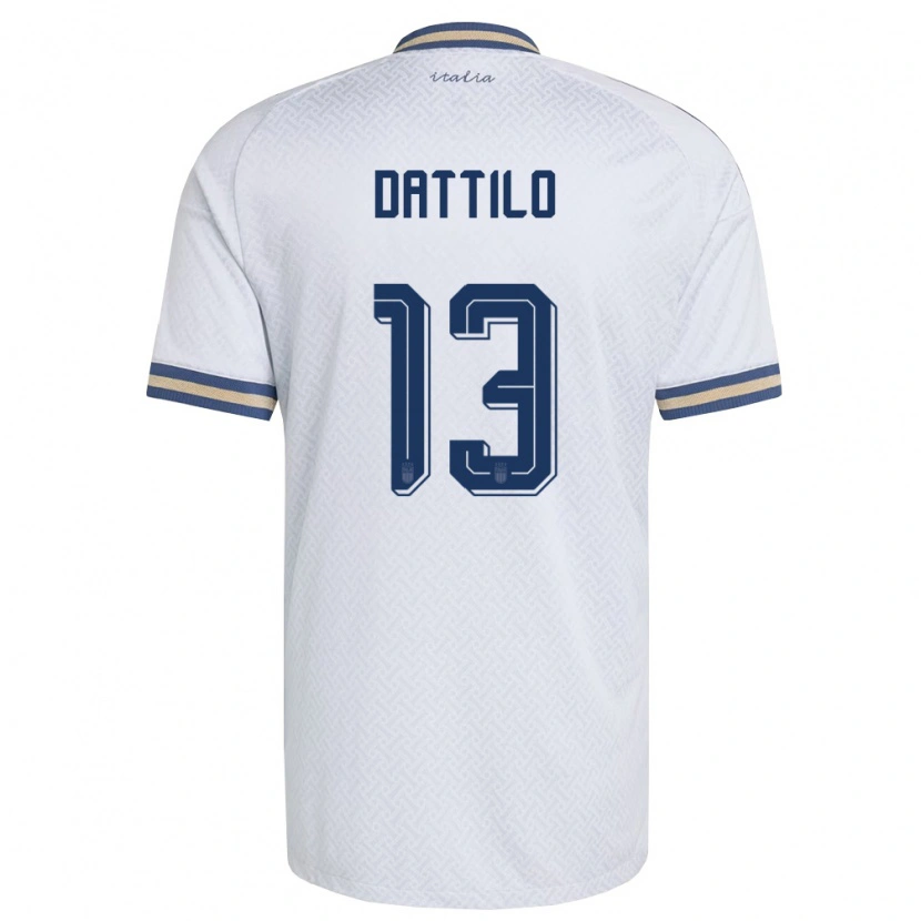 DanxenメンズイタリアLorenzo Dattilo#13オフホワイト 紺 金アウェイシャツ26-28ジャージーユニフォーム