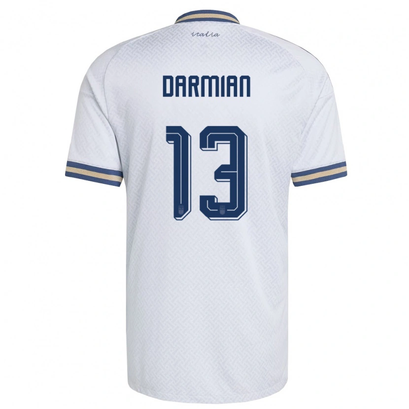 Danxenメンズイタリアマッテオ・ダルミアン#13オフホワイト 紺 金アウェイシャツ26-28ジャージーユニフォーム