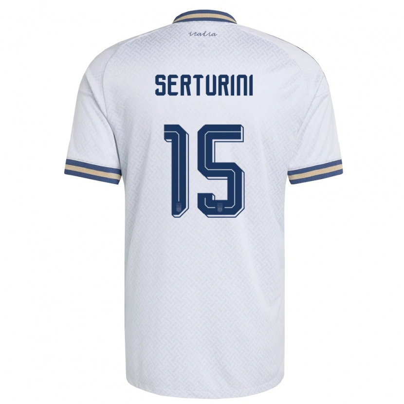 Danxenメンズイタリアアンナマリア・セルトゥリーニ#15オフホワイト 紺 金アウェイシャツ26-28ジャージーユニフォーム
