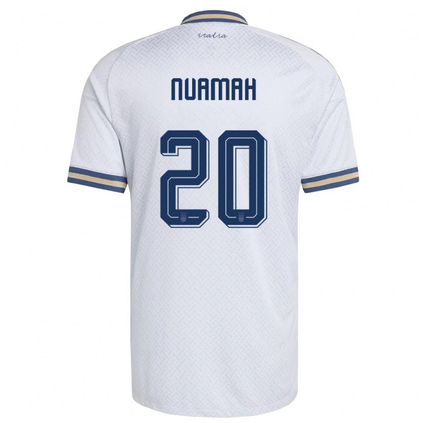 DanxenメンズイタリアPatrick Nuamah#20オフホワイト 紺 金アウェイシャツ26-28ジャージーユニフォーム