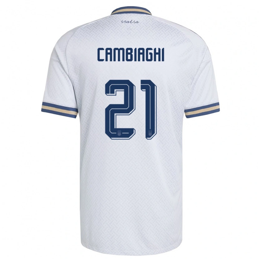 DanxenメンズイタリアMichela Cambiaghi#21オフホワイト 紺 金アウェイシャツ26-28ジャージーユニフォーム