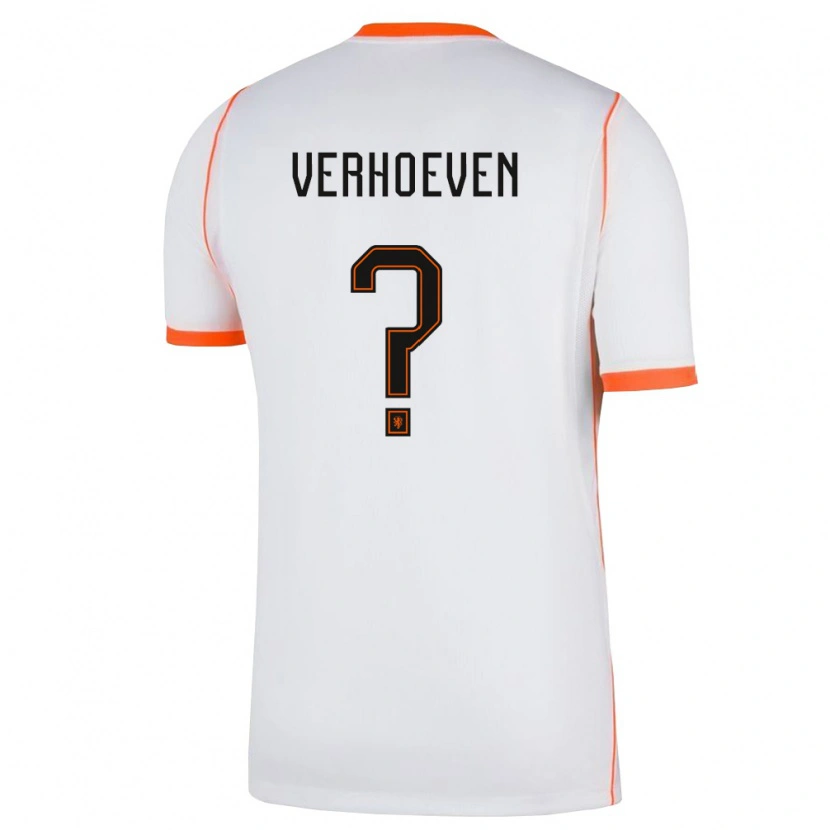 DanxenメンズオランダMilan Verhoeven#0白 オレンジアウェイシャツ26-28ジャージーユニフォーム