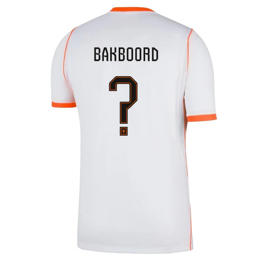 DanxenメンズオランダIsaiah Bakboord#0白 オレンジアウェイシャツ26-28ジャージーユニフォーム