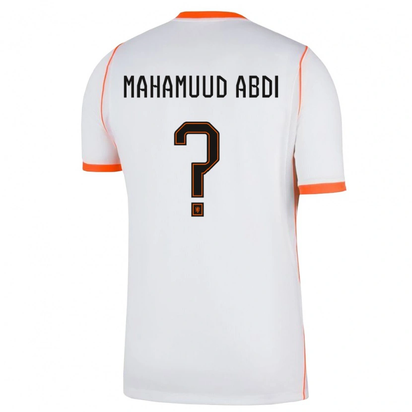 DanxenメンズオランダNuuradiin Mahamuud Abdi#0白 オレンジアウェイシャツ26-28ジャージーユニフォーム