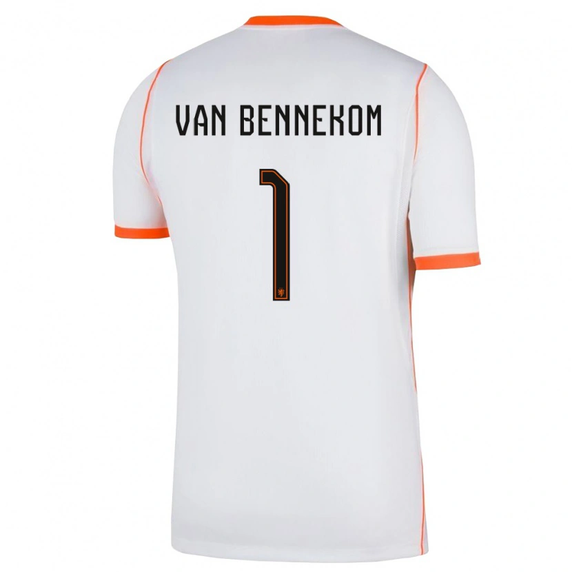 DanxenメンズオランダDuron Van Bennekom#1白 オレンジアウェイシャツ26-28ジャージーユニフォーム