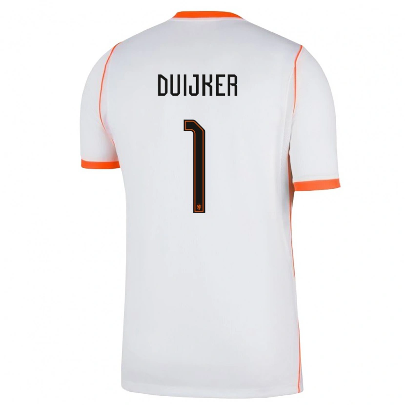 DanxenメンズオランダJaycen Duijker#1白 オレンジアウェイシャツ26-28ジャージーユニフォーム